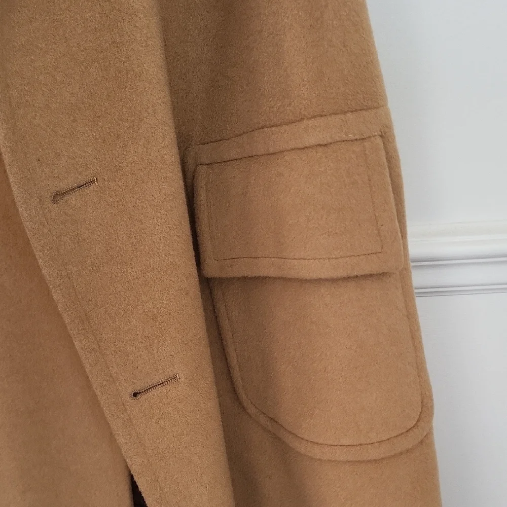vintage camel 100 camel fur Tan Overcoat - Picture 5 of 10